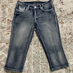 Cato Dark blue bootcut jeans with a little stretch, y2k details on pocket